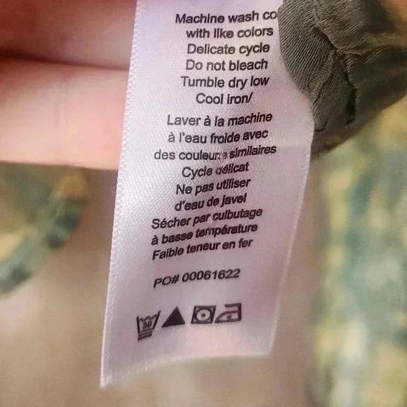 Rag & Bone New York Sachi Floral Top in Green Floral Sheer M Women's - Picture 12 of 13